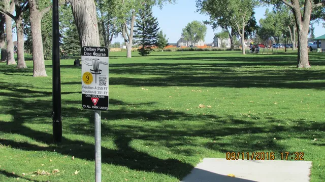 Dalby Memorial Park disc golf course